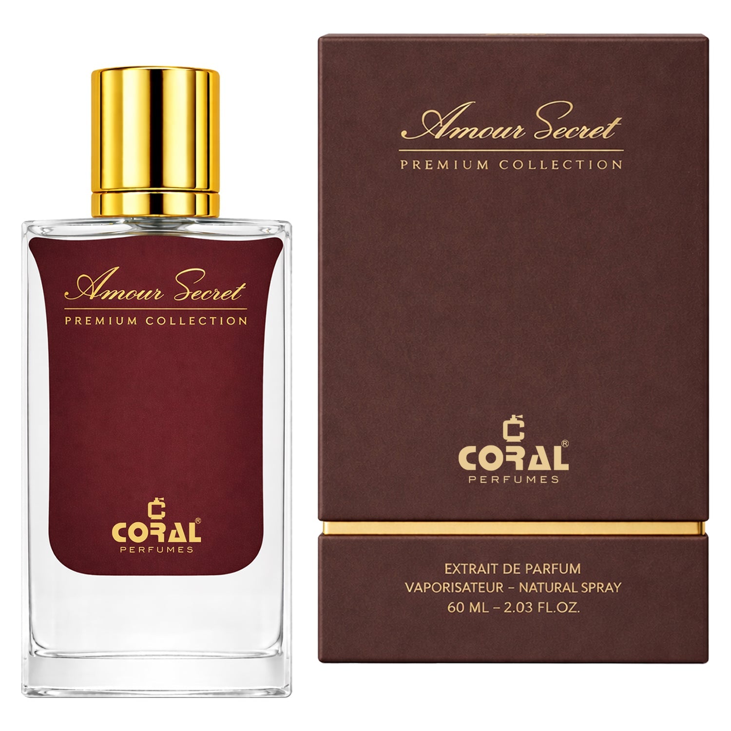 Coral Amour Secret Premium Collection Extrait De Parfum for Unisex – 60ml