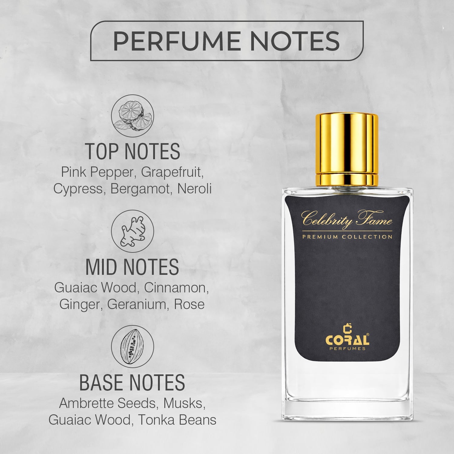 Coral Celebrity Fame Premium Collection Extrait De Parfum for Men – 60ml