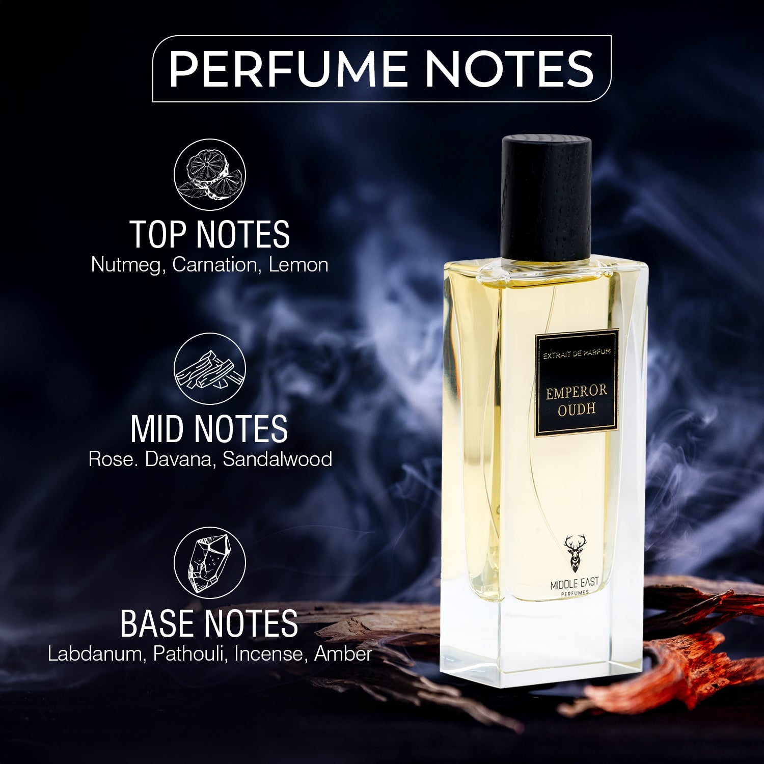 Middle East Emperor Oudh Extrait de Parfum for Unisex – 80ml